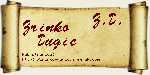 Zrinko Dugić vizit kartica